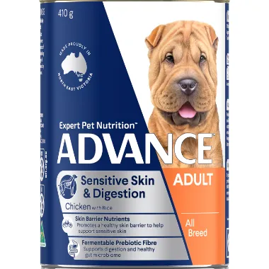 Advance Dog Sensitive Skin & Digestion Chicken 12x410g