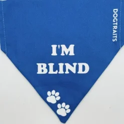 Dog Traits Bandana Blue ‘I’m Blind’