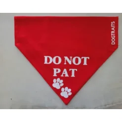 Dog Traits Bandana Red ‘Do not Pat’