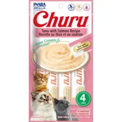 Inaba Churu Mousse Treat Salmon and Tuna 4 Tubes 56g