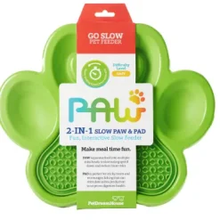 Paw 2-in-1 Slow Feeder Bowl & Lick Pad Combo Green
