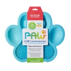 Paw 2-in-1 Slow Feeder Bowl & Lick Pad Combo Blue