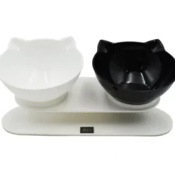 Zeez Double Elevated Cat Bowls 250ml
