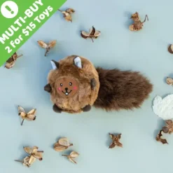 Zippy Paws Bushy Throw Squirrel 24x10x10cm